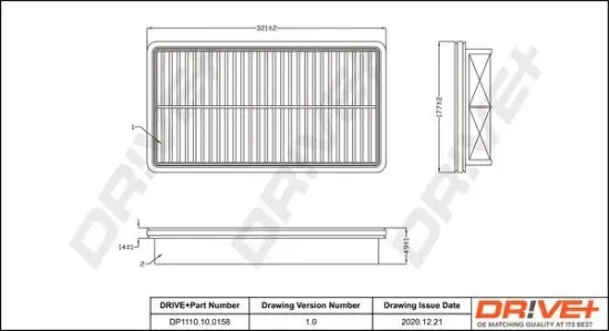 Luftfilter Dr!ve+ DP1110.10.0158 Bild Luftfilter Dr!ve+ DP1110.10.0158