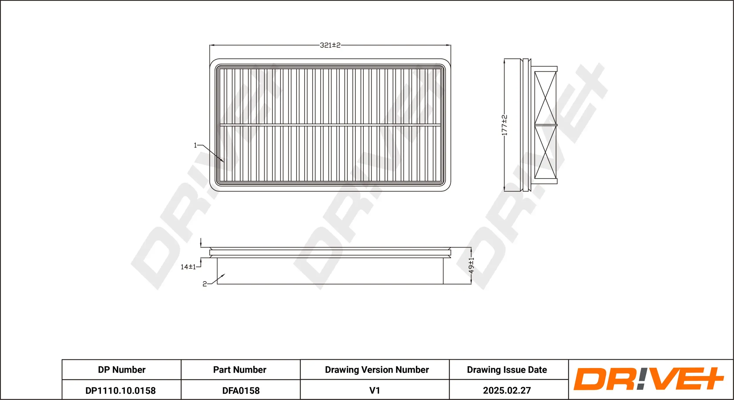 Luftfilter Dr!ve+ DP1110.10.0158