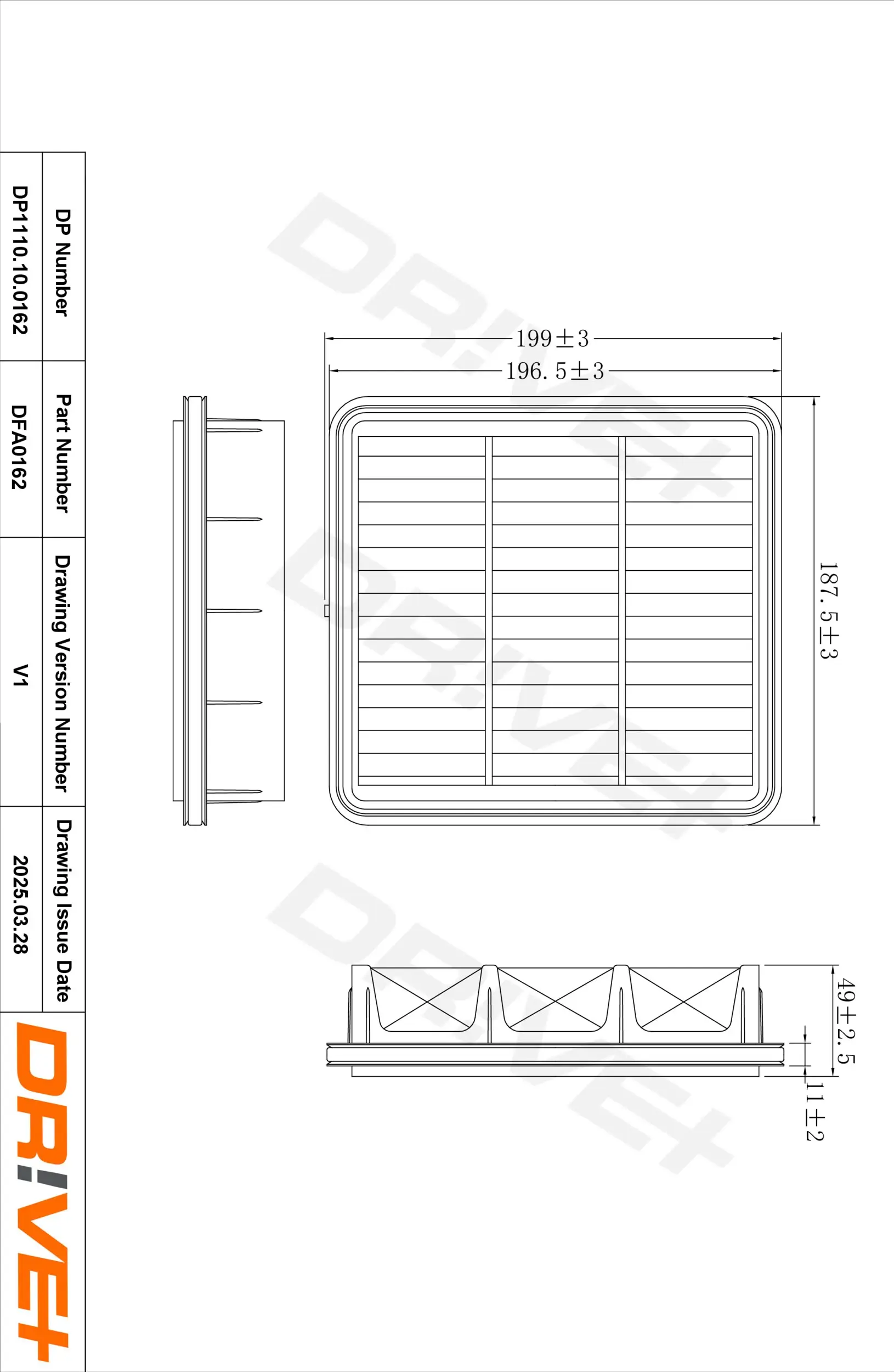 Luftfilter Dr!ve+ DP1110.10.0162