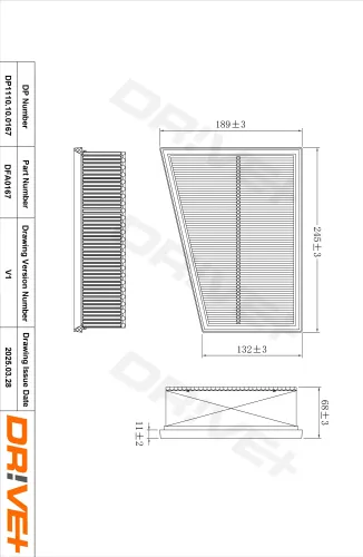 Luftfilter Dr!ve+ DP1110.10.0167 Bild Luftfilter Dr!ve+ DP1110.10.0167