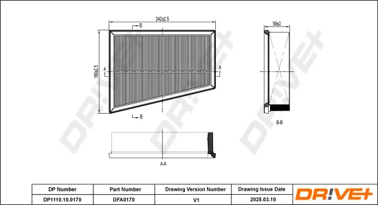 Luftfilter Dr!ve+ DP1110.10.0170 Bild Luftfilter Dr!ve+ DP1110.10.0170