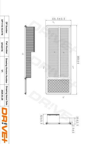 Luftfilter Dr!ve+ DP1110.10.0178 Bild Luftfilter Dr!ve+ DP1110.10.0178