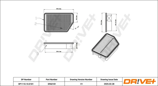 Luftfilter Dr!ve+ DP1110.10.0181 Bild Luftfilter Dr!ve+ DP1110.10.0181