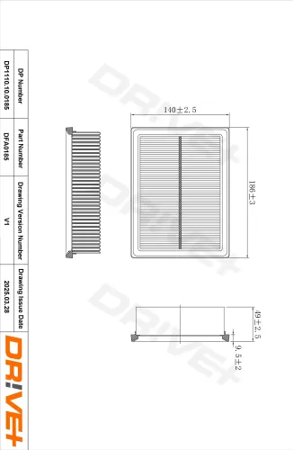 Luftfilter Dr!ve+ DP1110.10.0185 Bild Luftfilter Dr!ve+ DP1110.10.0185