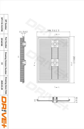 Luftfilter Dr!ve+ DP1110.10.0190 Bild Luftfilter Dr!ve+ DP1110.10.0190
