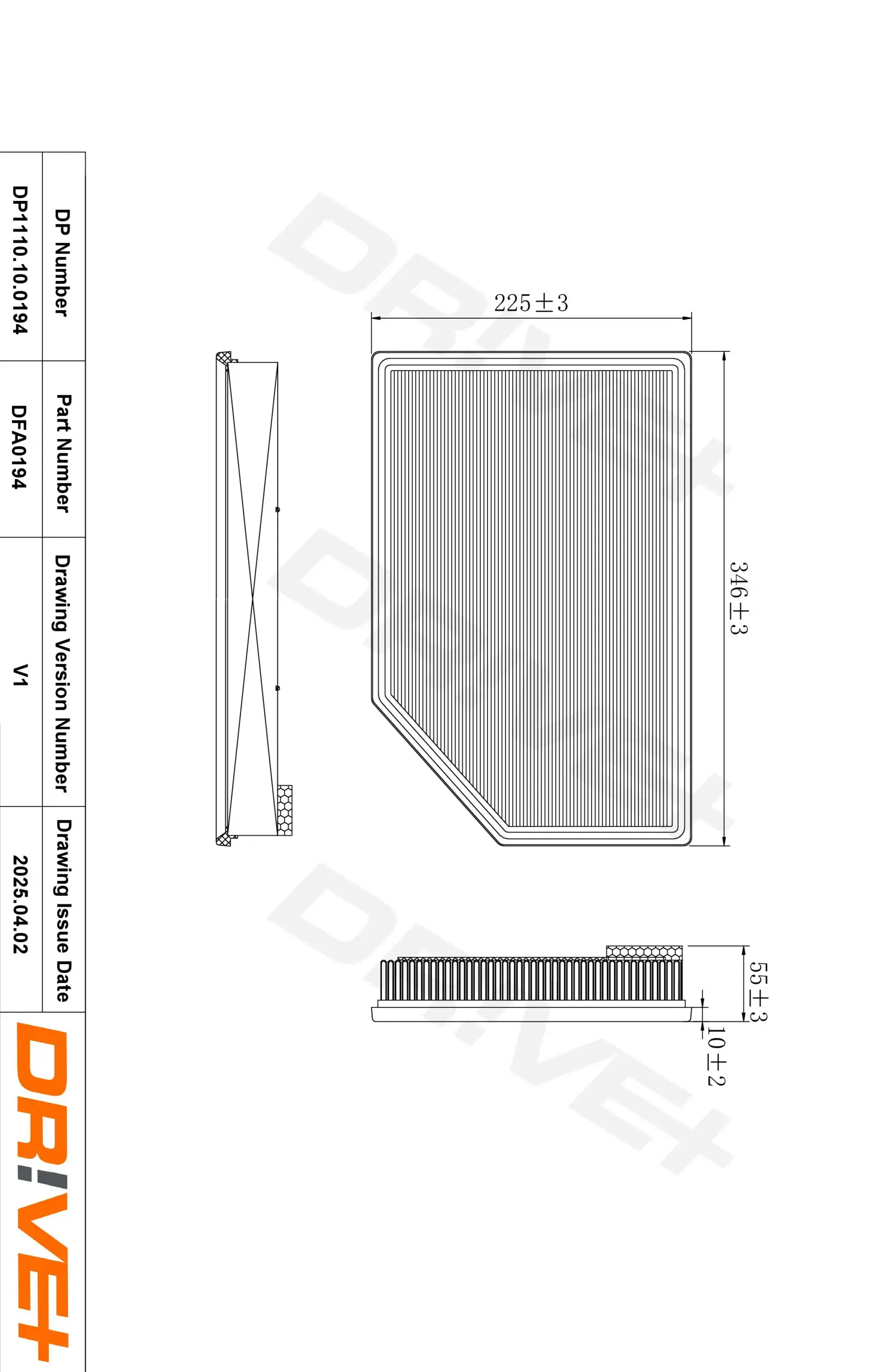 Luftfilter Dr!ve+ DP1110.10.0194