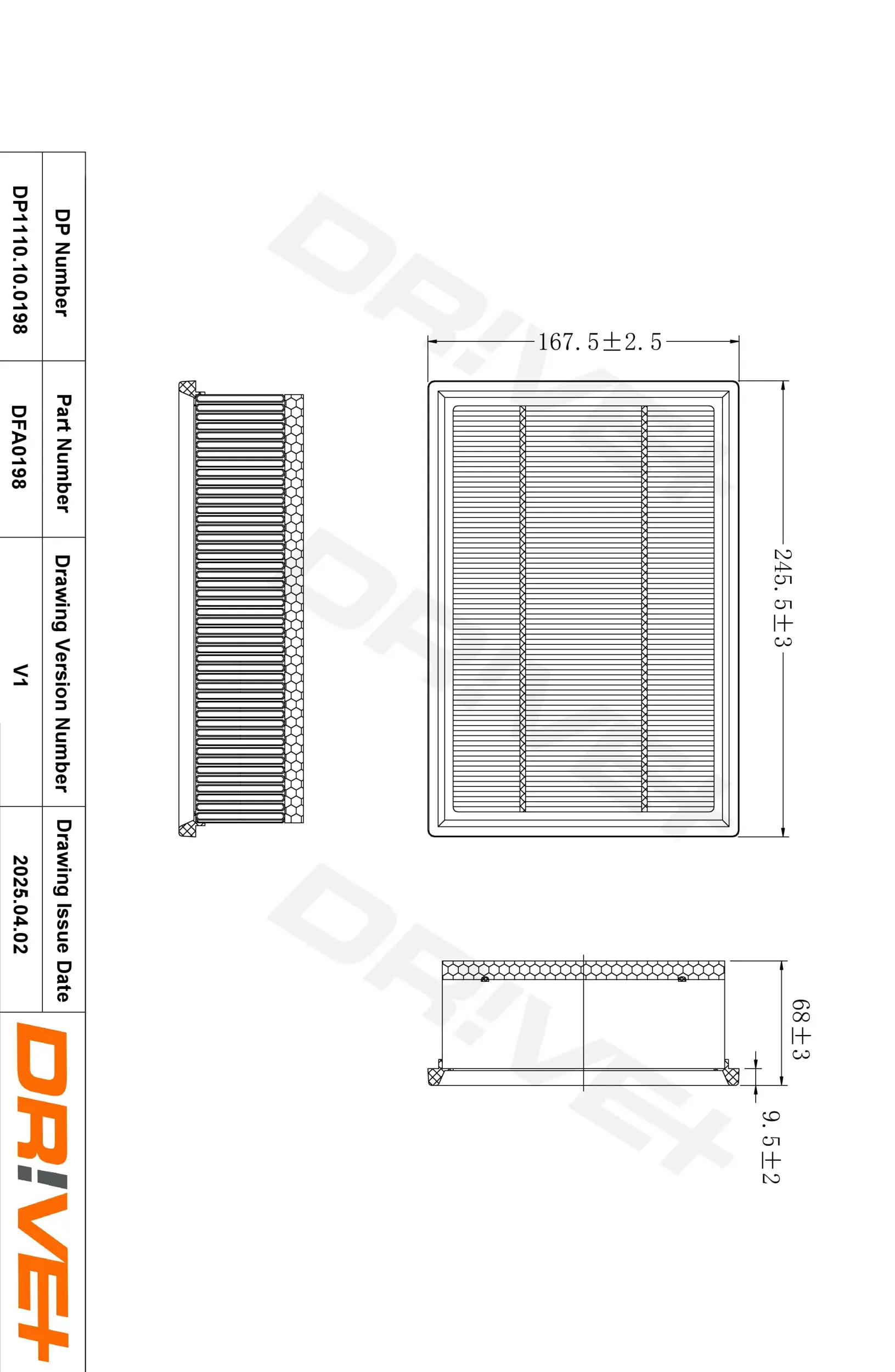 Luftfilter Dr!ve+ DP1110.10.0198