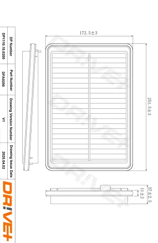 Luftfilter Dr!ve+ DP1110.10.0200 Bild Luftfilter Dr!ve+ DP1110.10.0200