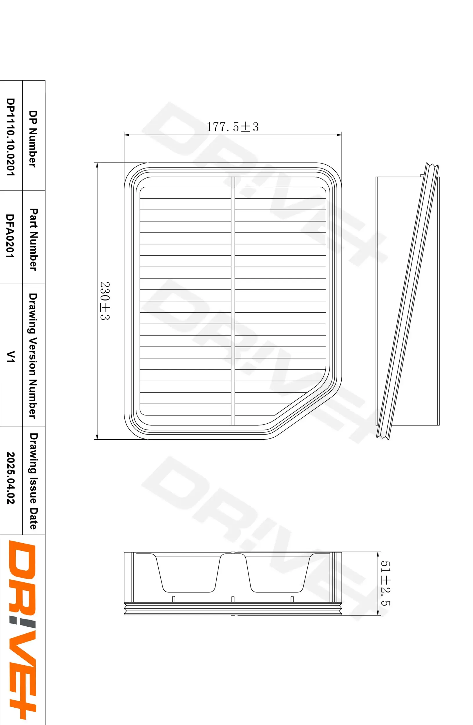 Luftfilter Dr!ve+ DP1110.10.0201
