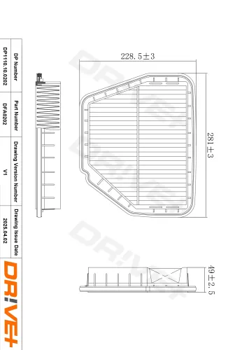 Luftfilter Dr!ve+ DP1110.10.0202 Bild Luftfilter Dr!ve+ DP1110.10.0202