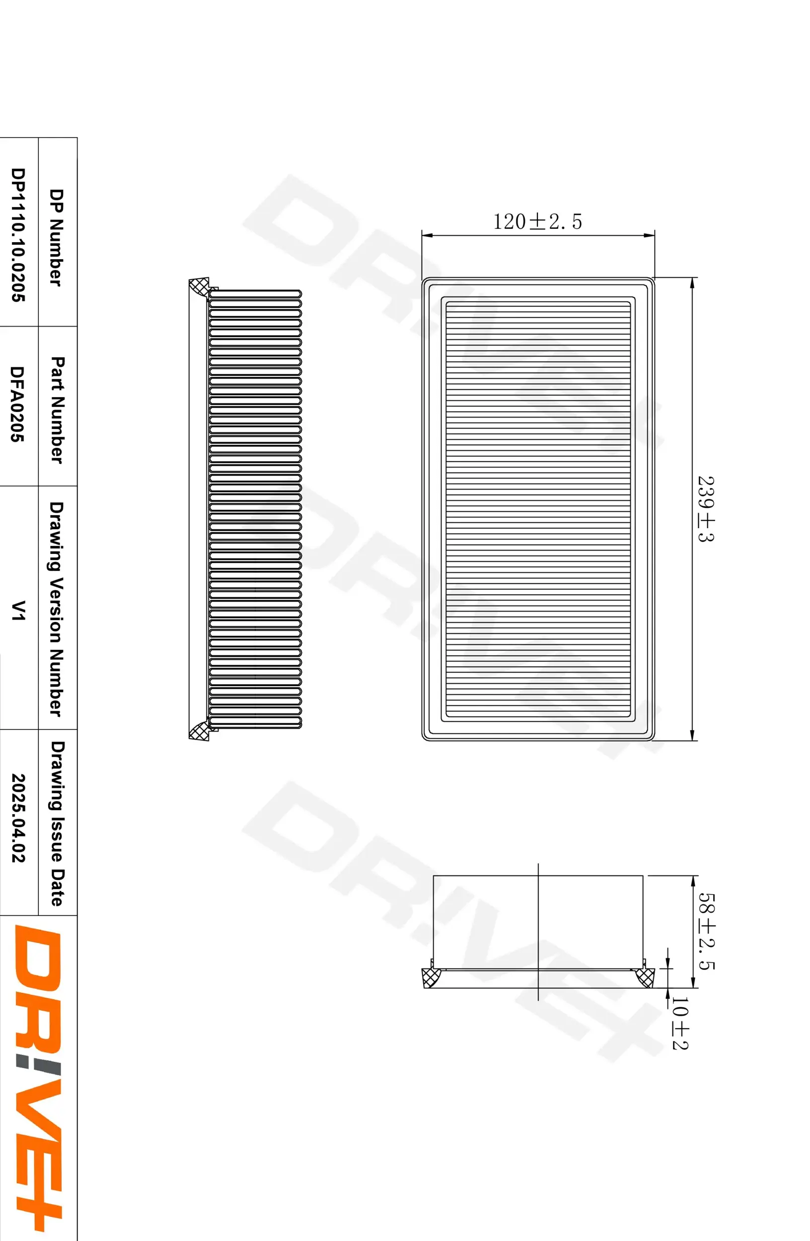 Luftfilter Dr!ve+ DP1110.10.0205
