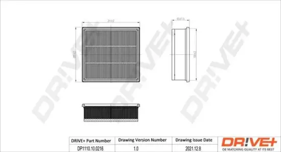 Luftfilter DR!VE+ DP1110.10.0216 Bild Luftfilter DR!VE+ DP1110.10.0216