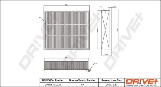 Luftfilter Dr!ve+ DP1110.10.0221 Bild Luftfilter Dr!ve+ DP1110.10.0221