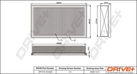 Luftfilter Dr!ve+ DP1110.10.0222 Bild Luftfilter Dr!ve+ DP1110.10.0222