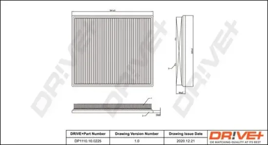 Luftfilter Dr!ve+ DP1110.10.0225 Bild Luftfilter Dr!ve+ DP1110.10.0225