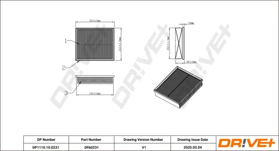 Luftfilter Dr!ve+ DP1110.10.0231 Bild Luftfilter Dr!ve+ DP1110.10.0231