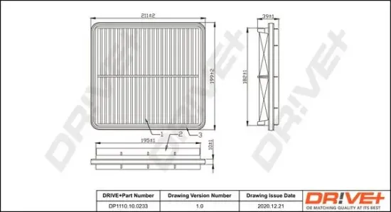 Luftfilter Dr!ve+ DP1110.10.0233 Bild Luftfilter Dr!ve+ DP1110.10.0233