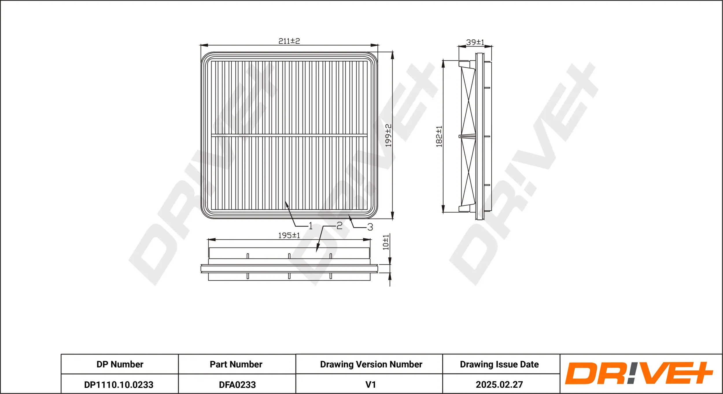 Luftfilter Dr!ve+ DP1110.10.0233