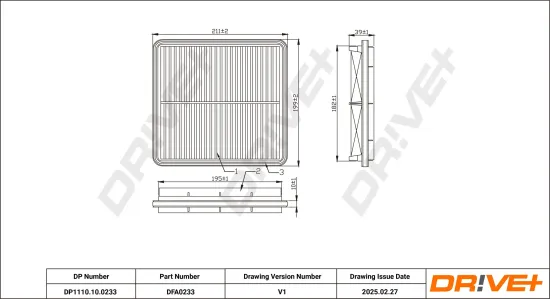 Luftfilter Dr!ve+ DP1110.10.0233 Bild Luftfilter Dr!ve+ DP1110.10.0233