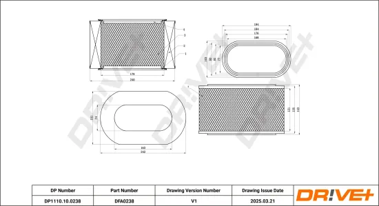 Luftfilter Dr!ve+ DP1110.10.0238 Bild Luftfilter Dr!ve+ DP1110.10.0238