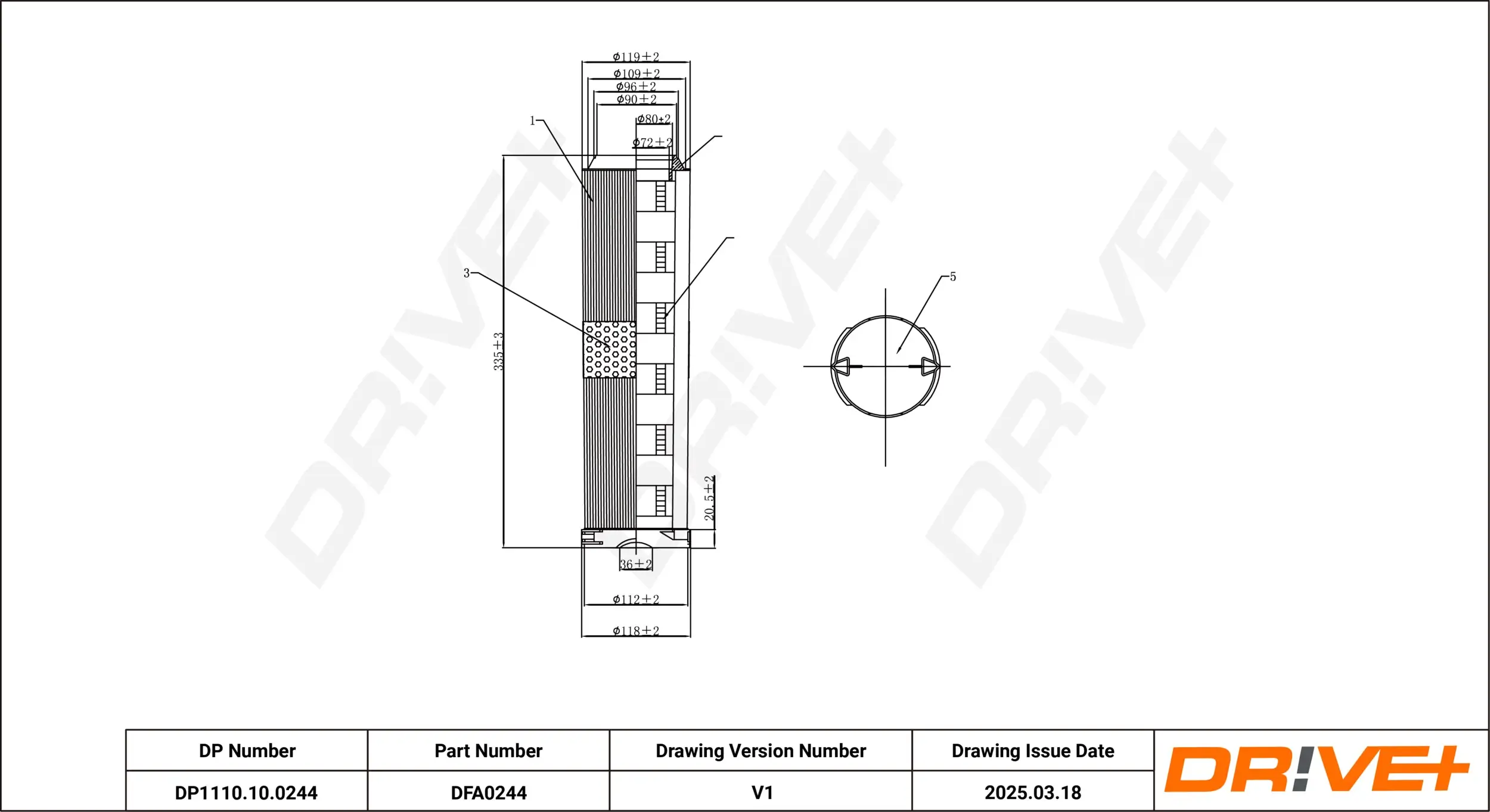 Luftfilter Dr!ve+ DP1110.10.0244