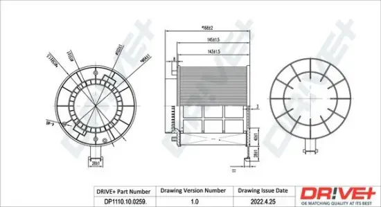 Luftfilter DR!VE+ DP1110.10.0259 Bild Luftfilter DR!VE+ DP1110.10.0259