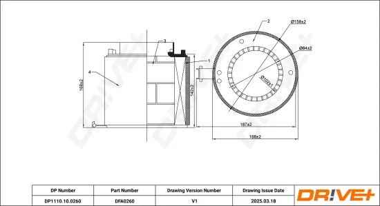 Luftfilter Dr!ve+ DP1110.10.0260 Bild Luftfilter Dr!ve+ DP1110.10.0260