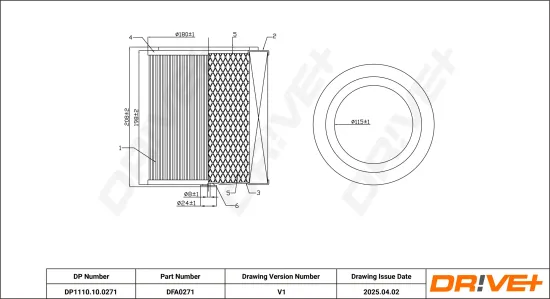 Luftfilter DR!VE+ DP1110.10.0271 Bild Luftfilter DR!VE+ DP1110.10.0271