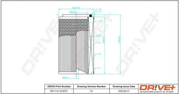 Luftfilter Dr!ve+ DP1110.10.0272 Bild Luftfilter Dr!ve+ DP1110.10.0272