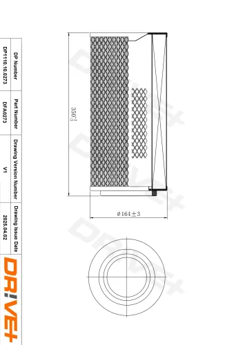 Luftfilter Dr!ve+ DP1110.10.0273 Bild Luftfilter Dr!ve+ DP1110.10.0273