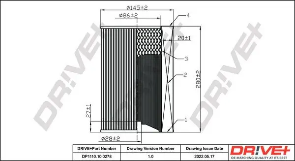 Luftfilter Dr!ve+ DP1110.10.0278