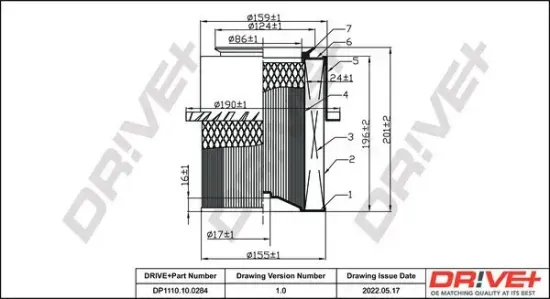 Luftfilter Dr!ve+ DP1110.10.0284 Bild Luftfilter Dr!ve+ DP1110.10.0284