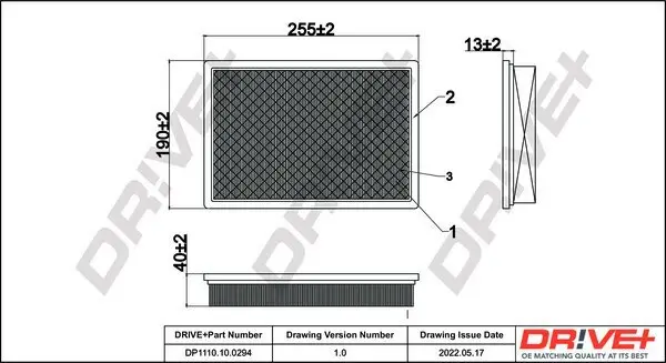 Luftfilter Dr!ve+ DP1110.10.0294