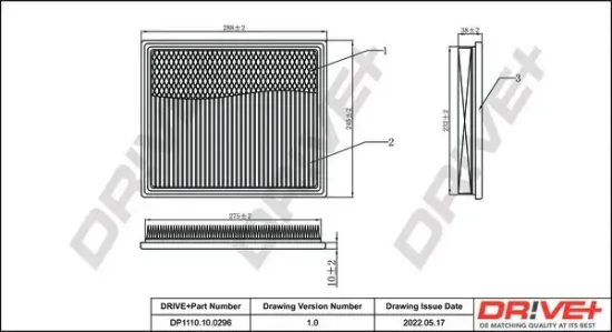 Luftfilter Dr!ve+ DP1110.10.0296 Bild Luftfilter Dr!ve+ DP1110.10.0296