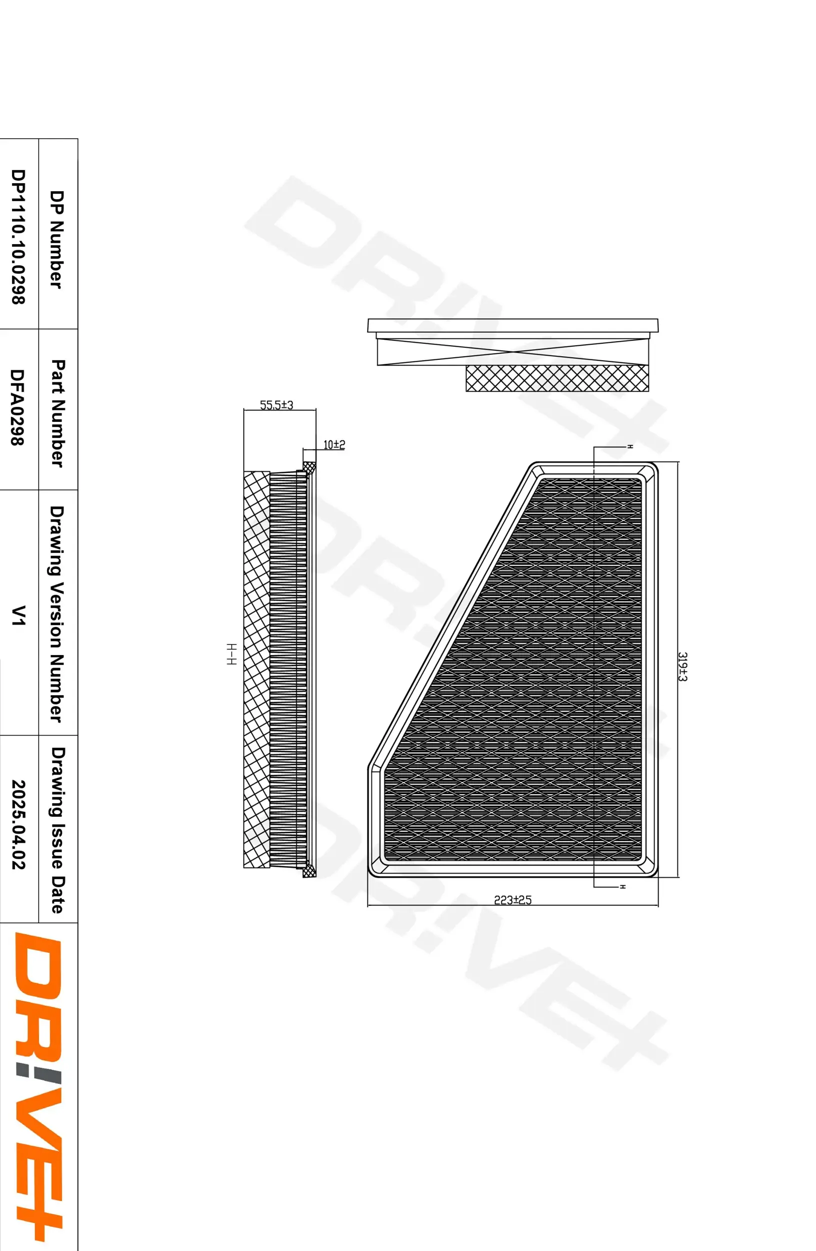 Luftfilter Dr!ve+ DP1110.10.0298