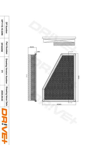 Luftfilter Dr!ve+ DP1110.10.0298 Bild Luftfilter Dr!ve+ DP1110.10.0298