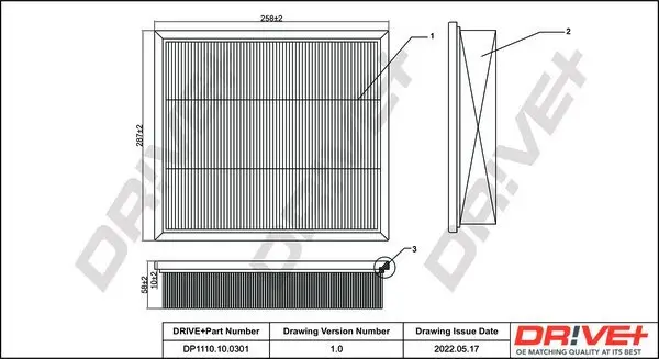 Luftfilter Dr!ve+ DP1110.10.0301 Bild Luftfilter Dr!ve+ DP1110.10.0301