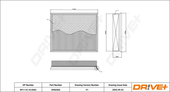 Luftfilter DR!VE+ DP1110.10.0303 Bild Luftfilter DR!VE+ DP1110.10.0303