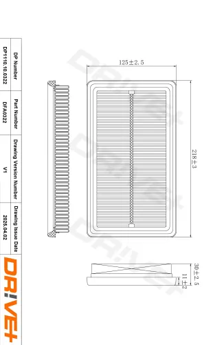 Luftfilter Dr!ve+ DP1110.10.0322 Bild Luftfilter Dr!ve+ DP1110.10.0322