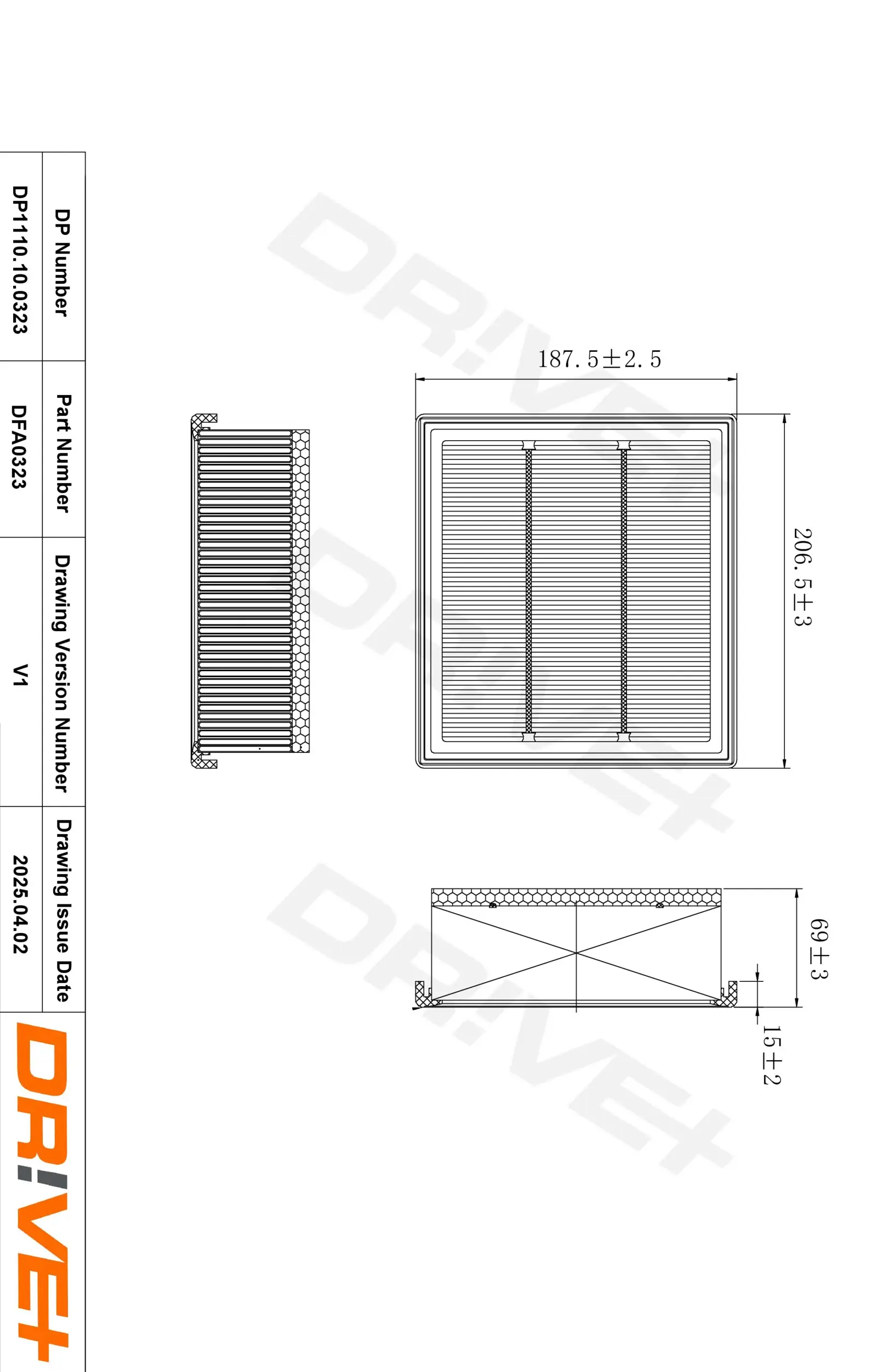 Luftfilter Dr!ve+ DP1110.10.0323
