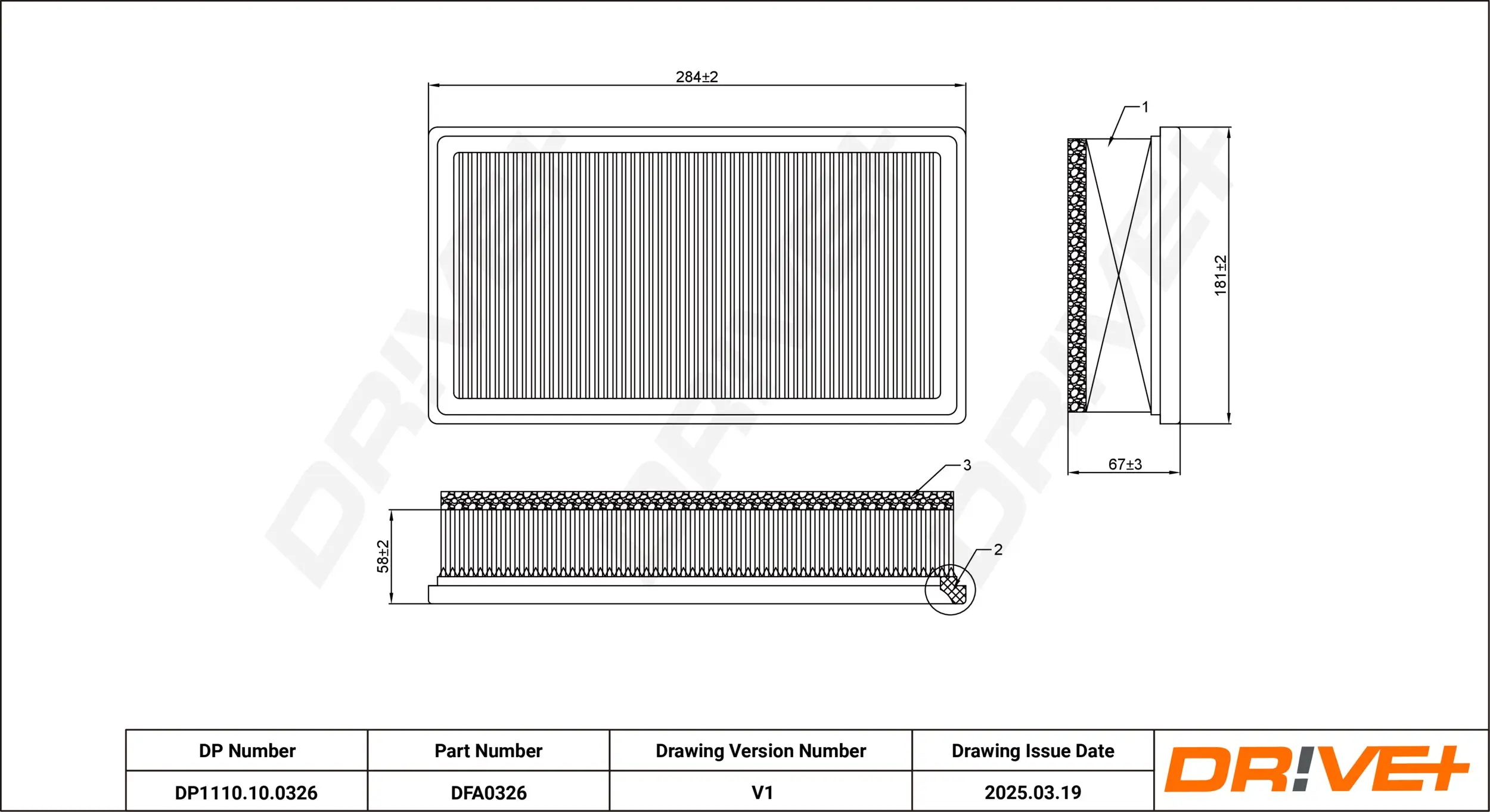 Luftfilter Dr!ve+ DP1110.10.0326