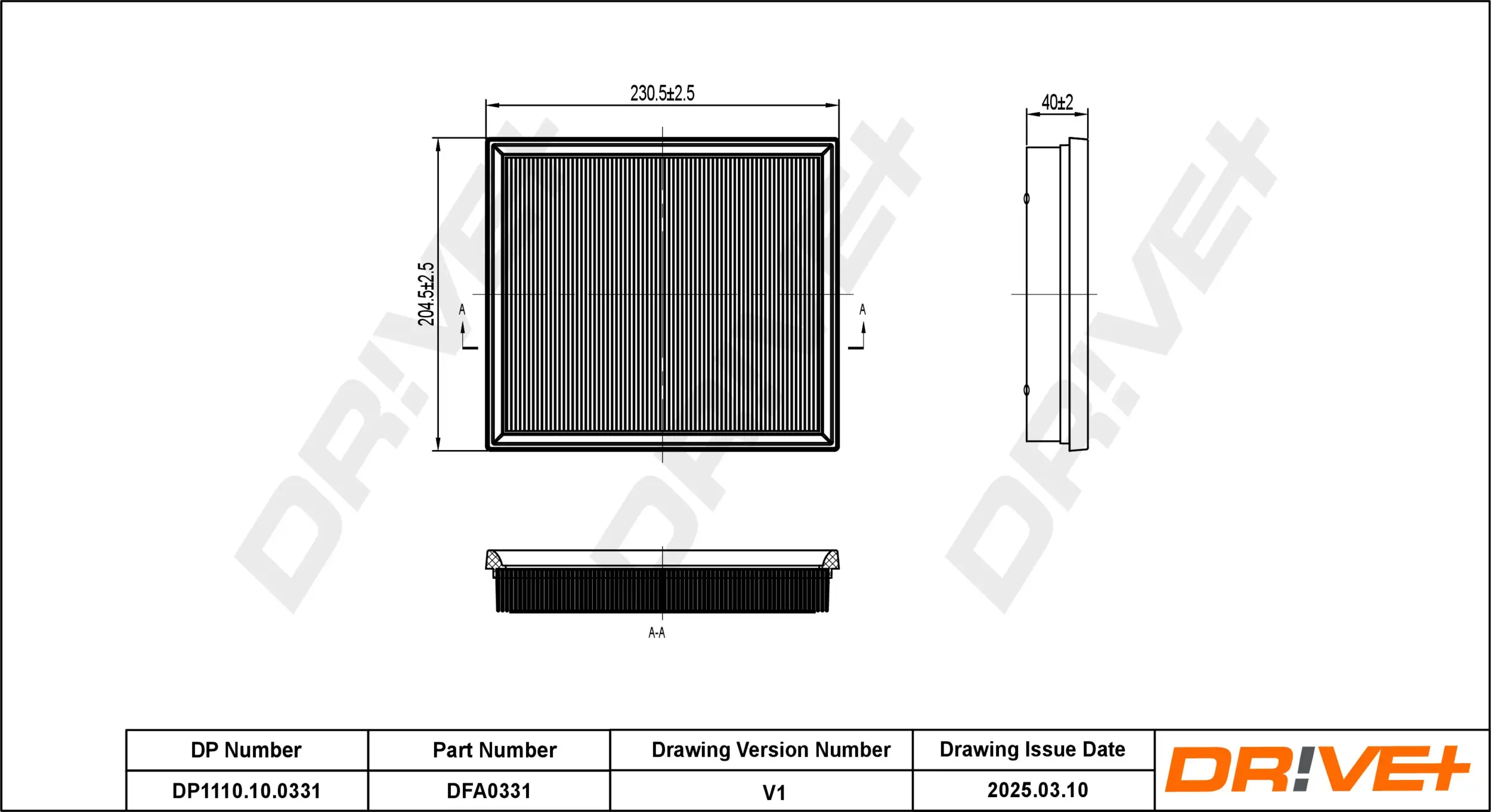 Luftfilter Dr!ve+ DP1110.10.0331