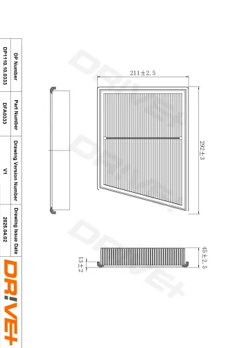 Luftfilter Dr!ve+ DP1110.10.0333 Bild Luftfilter Dr!ve+ DP1110.10.0333