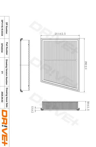 Luftfilter Dr!ve+ DP1110.10.0334 Bild Luftfilter Dr!ve+ DP1110.10.0334