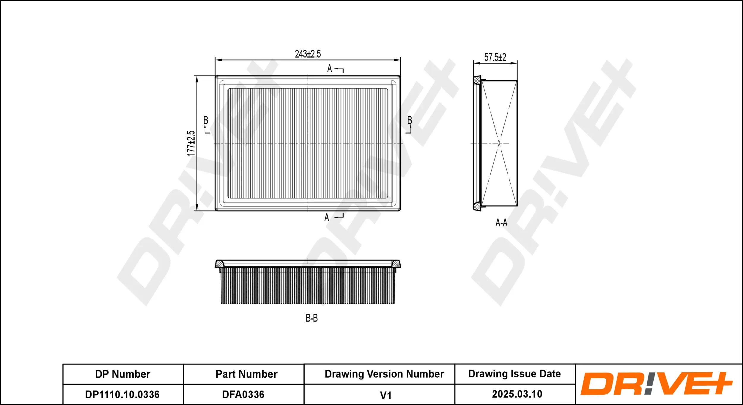 Luftfilter Dr!ve+ DP1110.10.0336