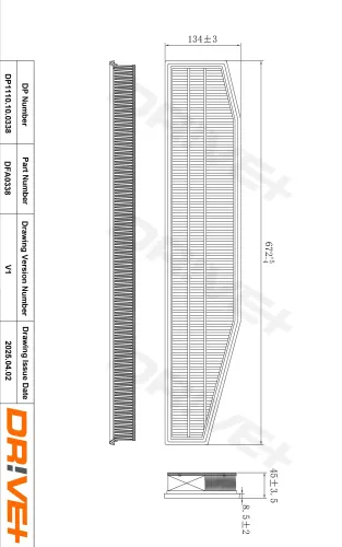 Luftfilter Dr!ve+ DP1110.10.0338 Bild Luftfilter Dr!ve+ DP1110.10.0338