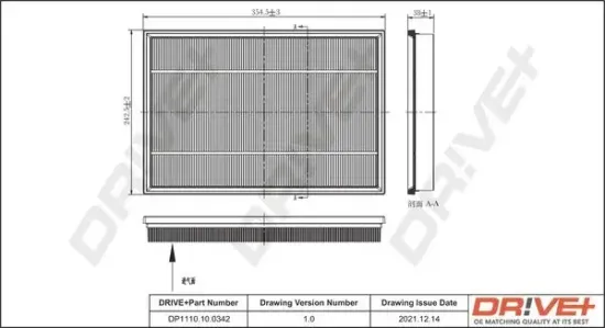 Luftfilter DR!VE+ DP1110.10.0342 Bild Luftfilter DR!VE+ DP1110.10.0342