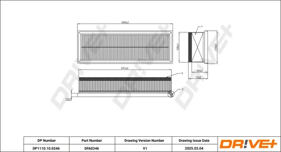 Luftfilter Dr!ve+ DP1110.10.0346 Bild Luftfilter Dr!ve+ DP1110.10.0346