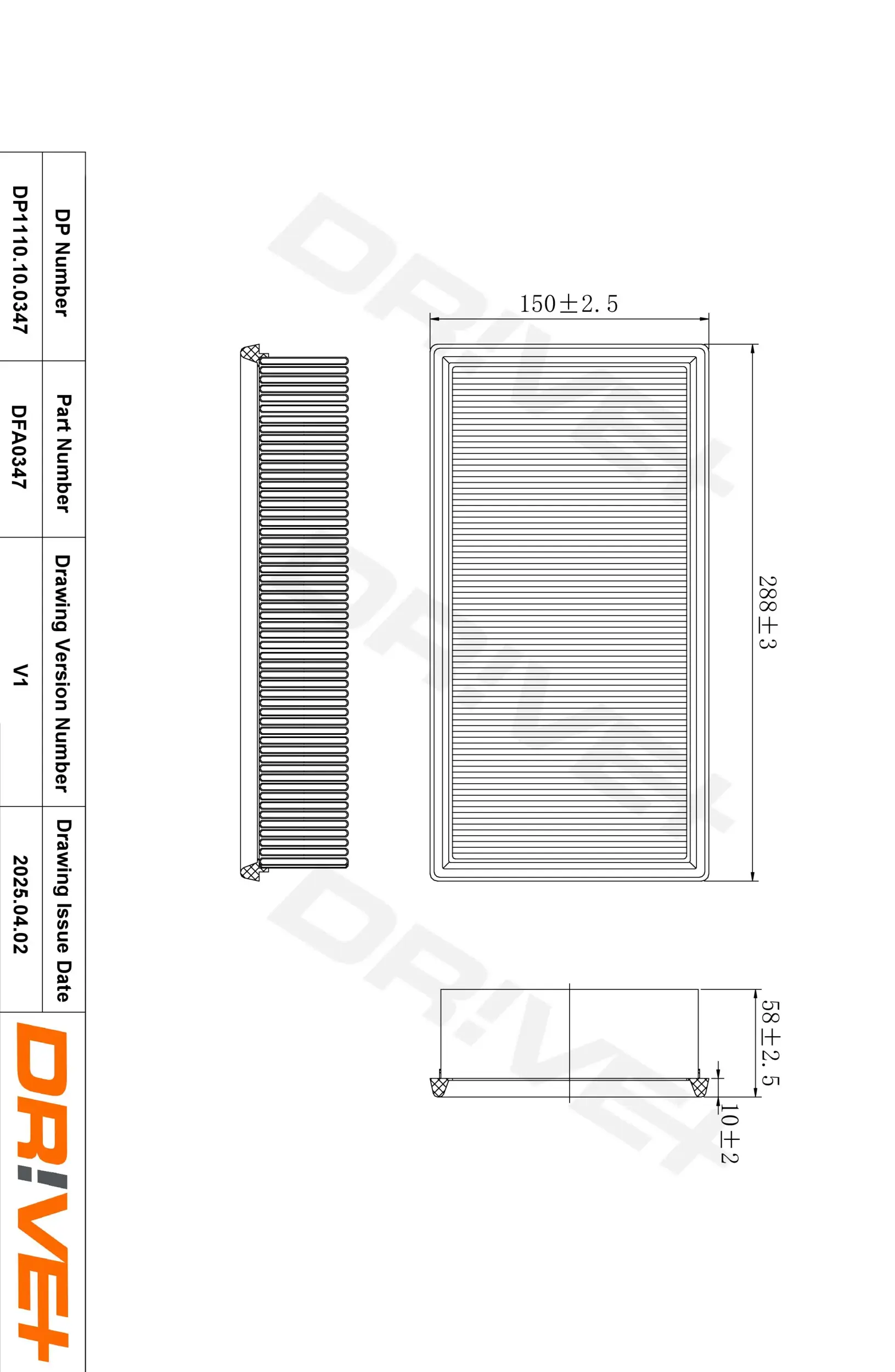 Luftfilter Dr!ve+ DP1110.10.0347