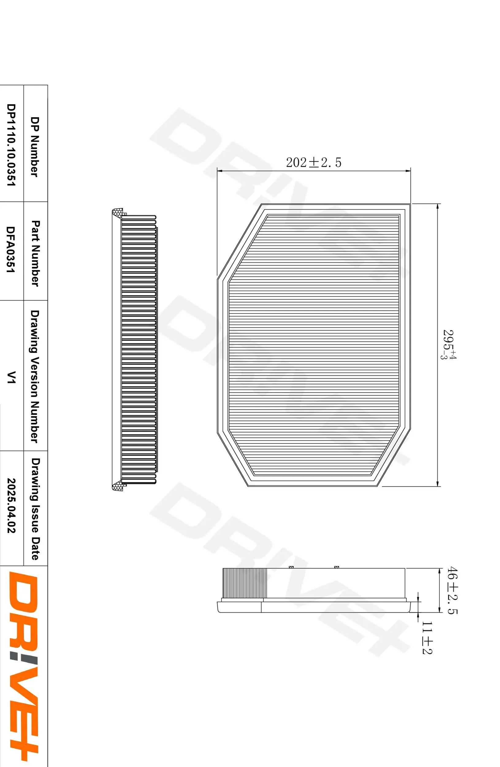 Luftfilter Dr!ve+ DP1110.10.0351